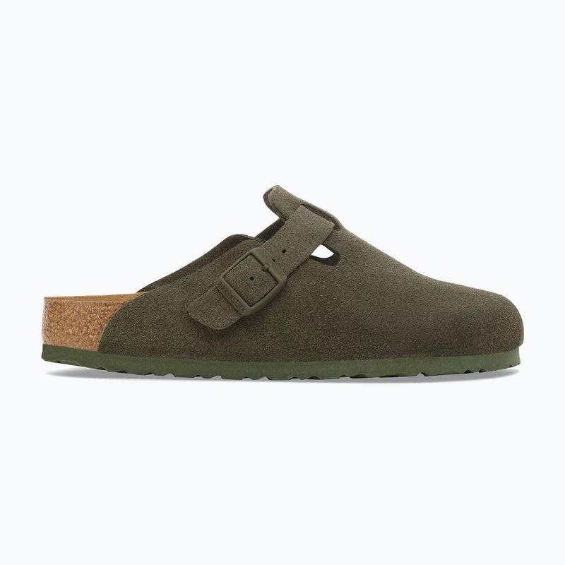 Klapki BIRKENSTOCK Boston Suede Leather Regular thyme 2