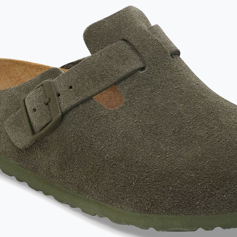 Klapki BIRKENSTOCK Boston Suede Leather Regular thyme 6