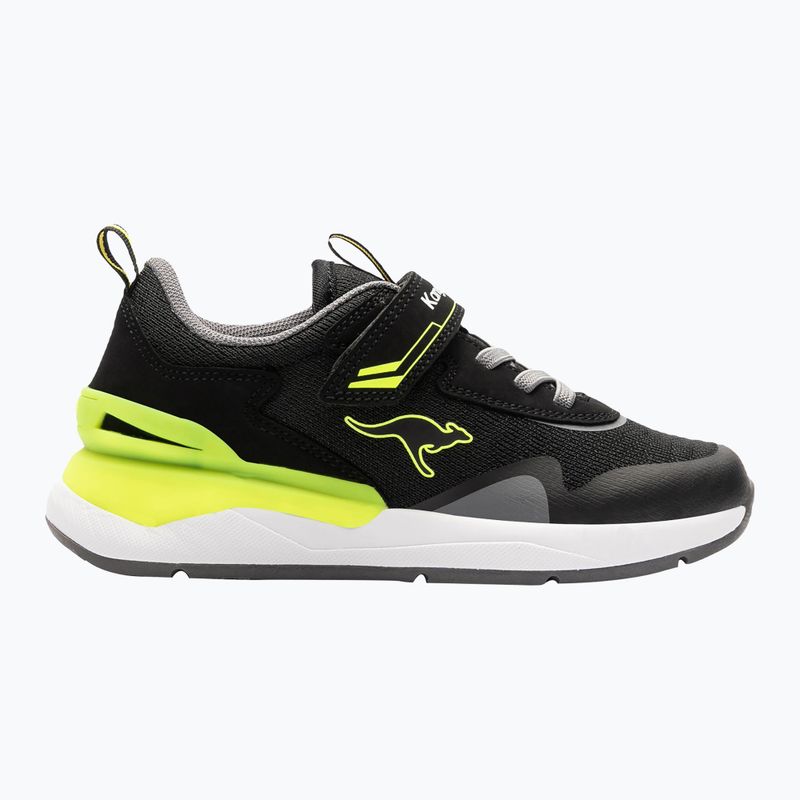 Buty dziecięce KangaROOS KD-Gym EV jet black/neon yellow 8