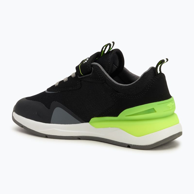 Buty dziecięce KangaROOS KD-Gym EV jet black/neon yellow 3