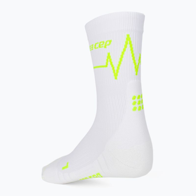 Skarpety kompresyjne męskie CEP Heartbeat Short white 2