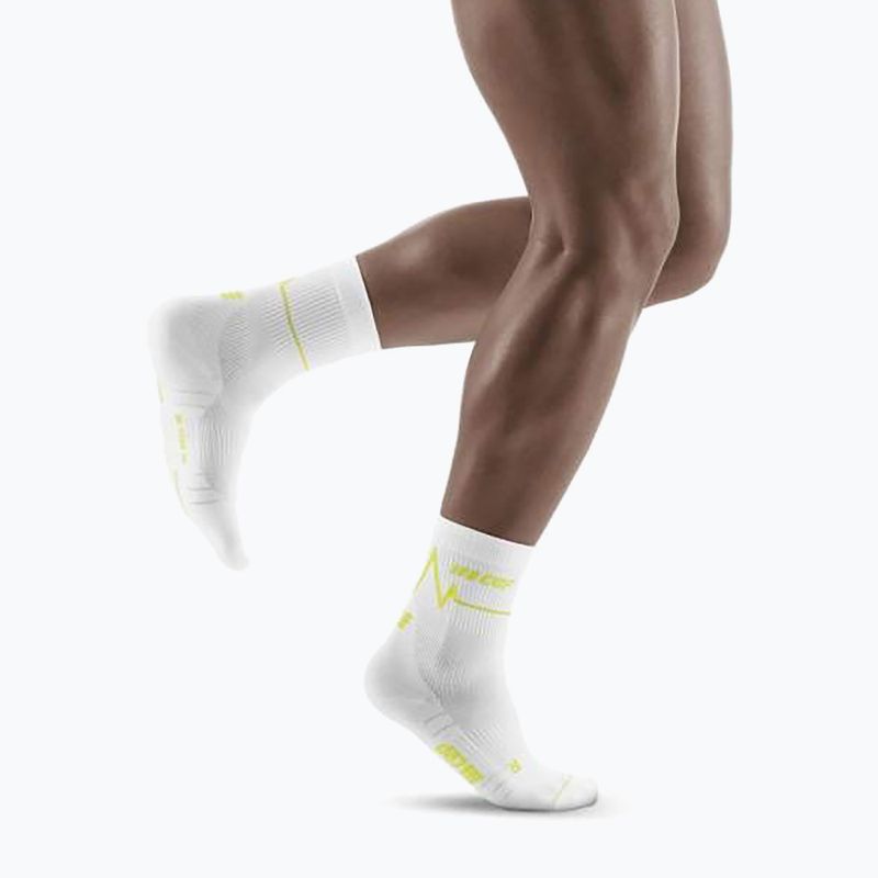 Skarpety kompresyjne męskie CEP Heartbeat Short white 4