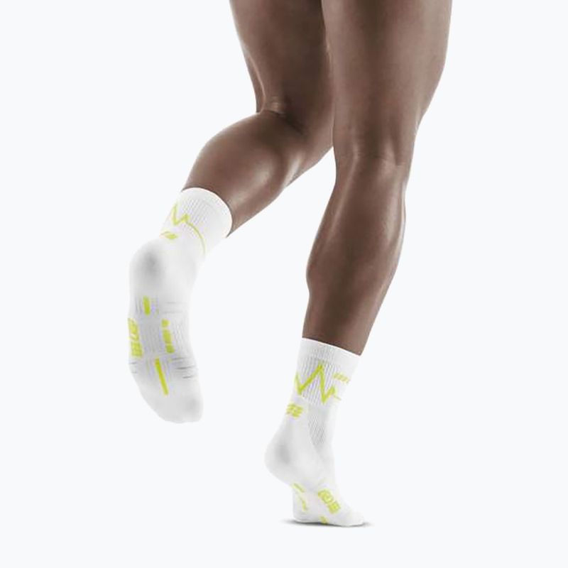 Skarpety kompresyjne męskie CEP Heartbeat Short white 5