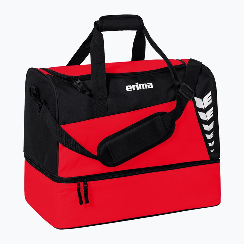 Torba treningowa ERIMA Six Wings Sports Bag With Bottom Compartment 35 l red/black