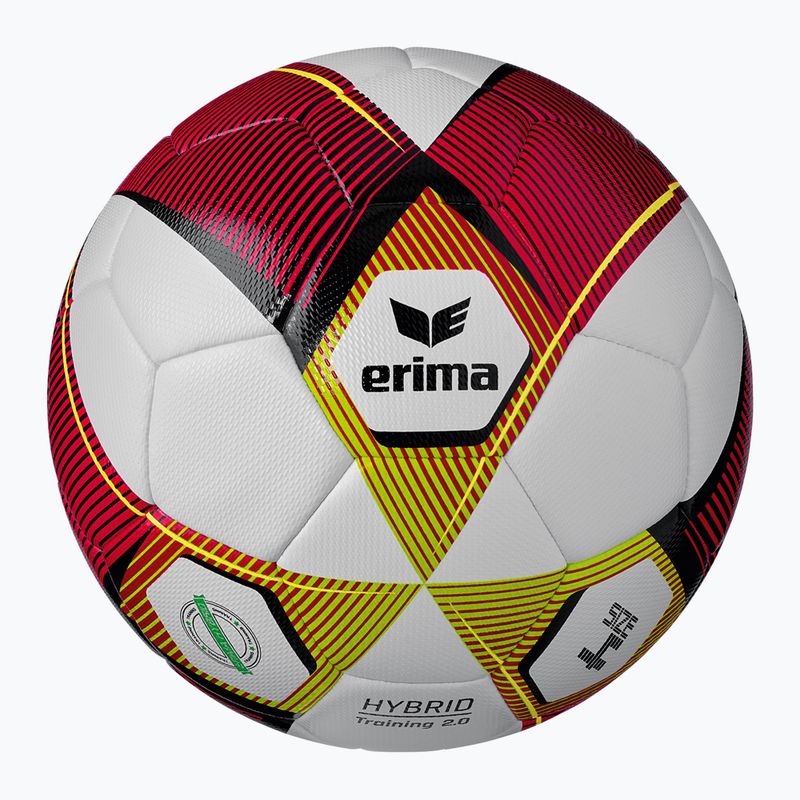Piłka do piłki nożnej ERIMA Hybrid Training 2.0 red/lime rozmiar 4
