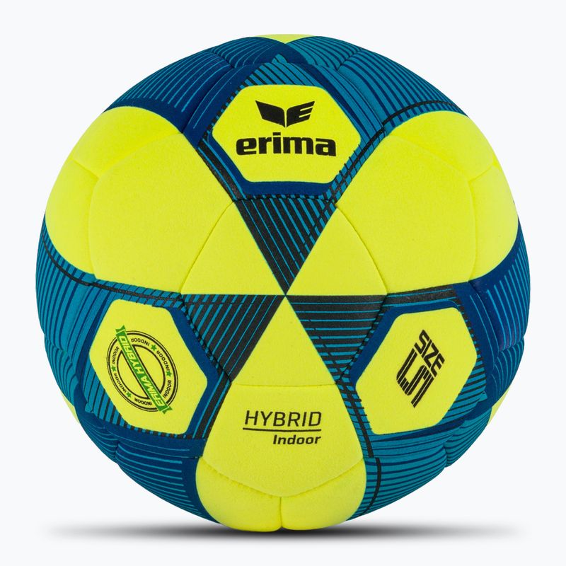 Piłka do piłki nożnej ERIMA Hybrid Indoor yellow/new royal blue rozmiar 5