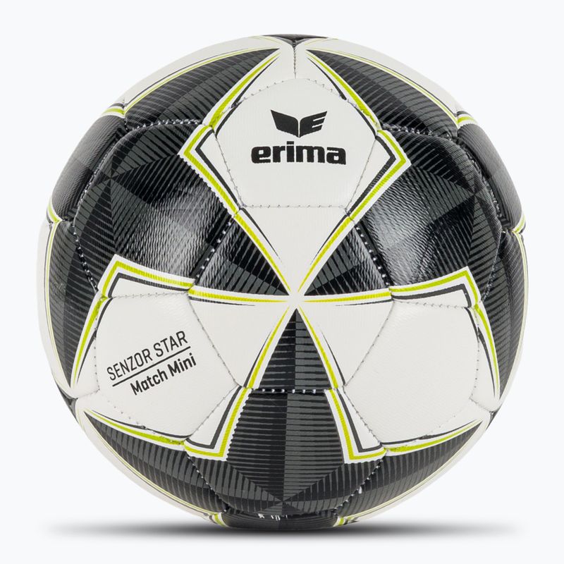 Piłka do piłki nożnej ERIMA Senzor Star Match Mini black/grey rozmiar 0
