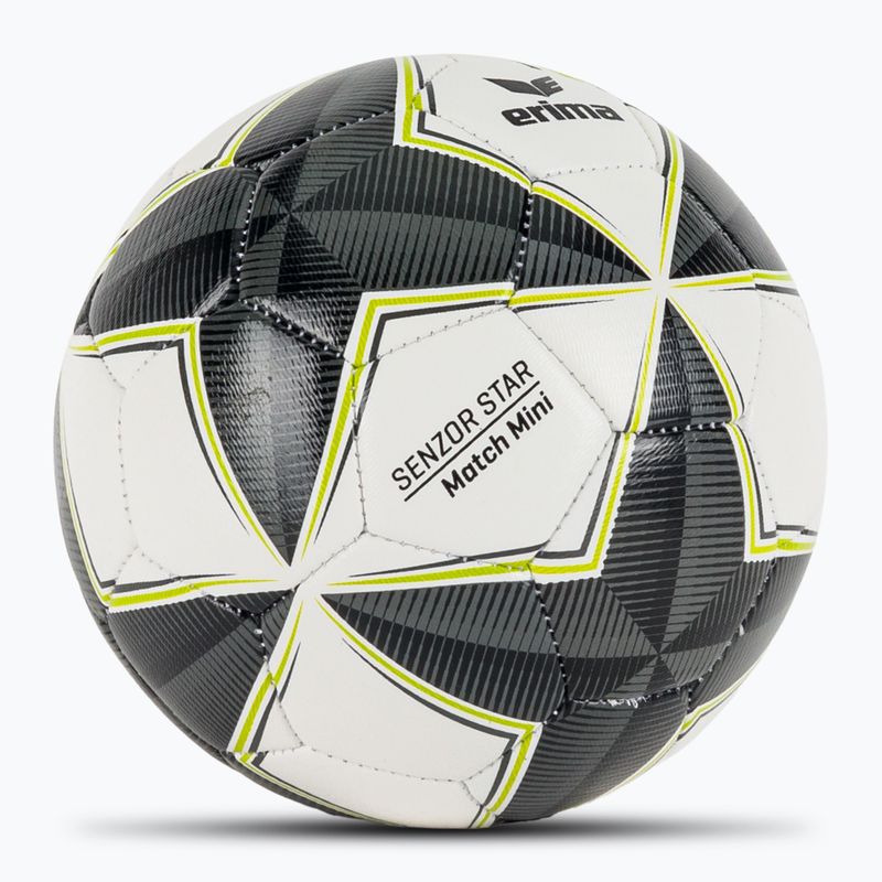 Piłka do piłki nożnej ERIMA Senzor Star Match Mini black/grey rozmiar 0 2