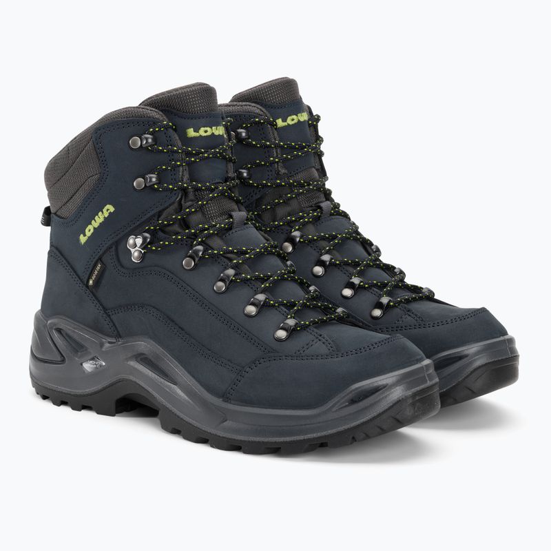 Buty turystyczne męskie LOWA Renegade GTX Mid dark blue/lime 4