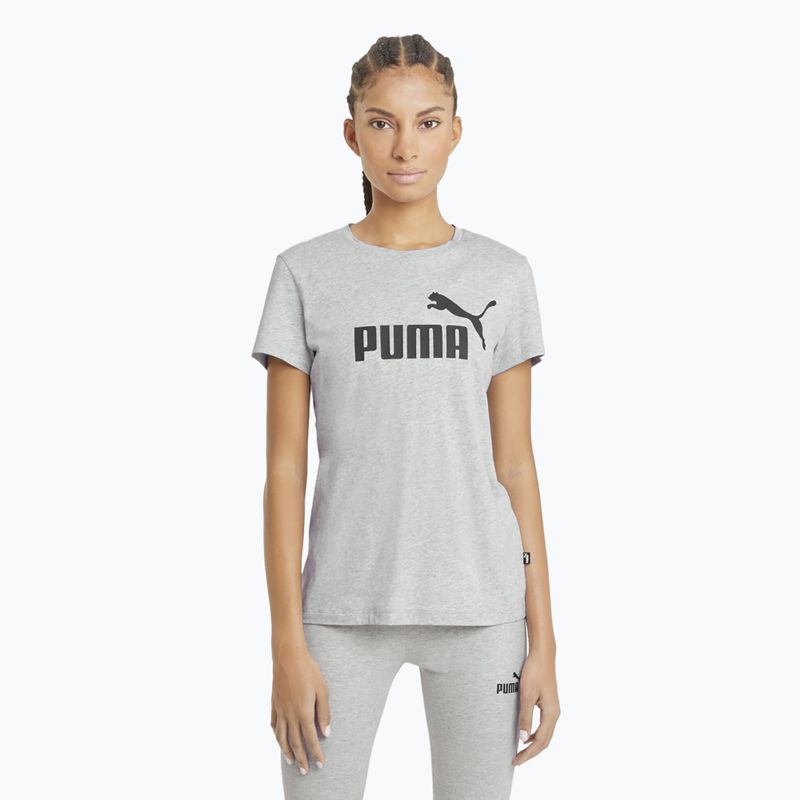 Koszulka damska PUMA ESS Logo light gray heather