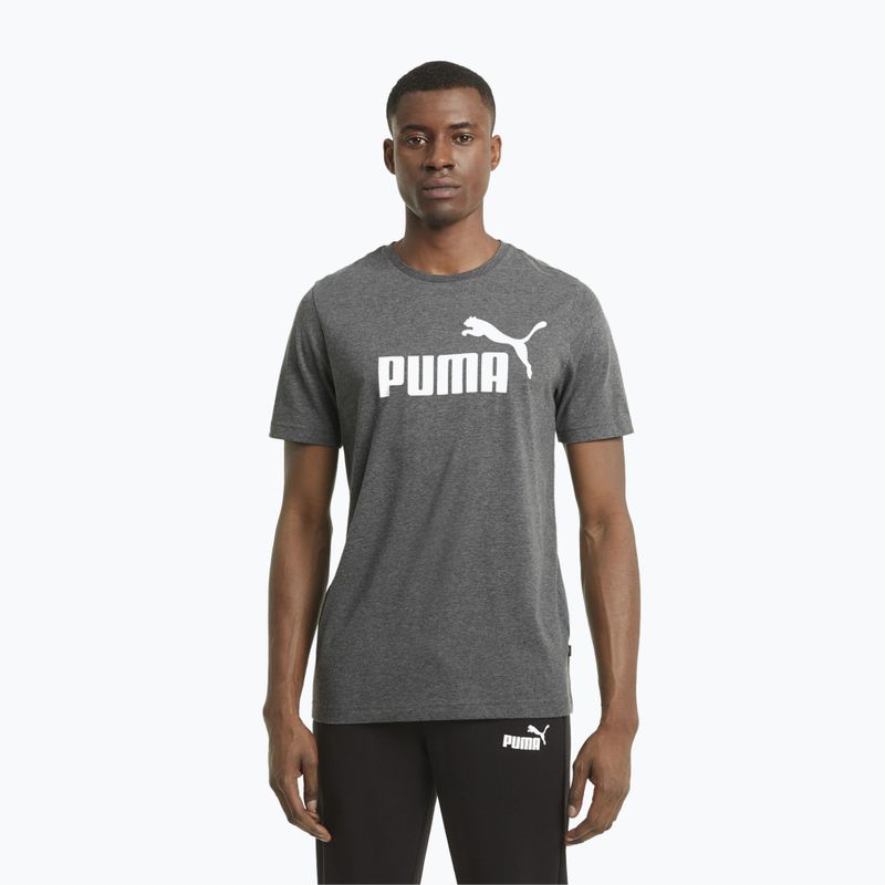 Koszulka męska PUMA Essentials Heather Tee puma black