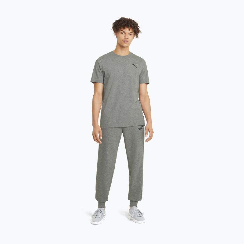 Koszulka męska PUMA Ess Small Logo Tee medium gray heather/medium gray heather/cat 2