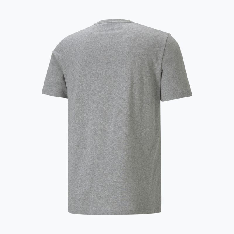 Koszulka męska PUMA Ess Small Logo Tee medium gray heather/medium gray heather/cat 5
