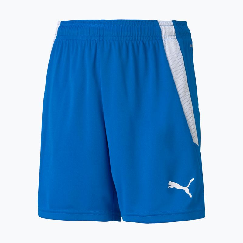 Spodenki dziecięce PUMA Teamliga electric blue/lemonade 5