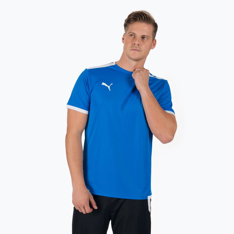 Koszulka męska PUMA Teamliga Jersey electric blue lemonade/puma white