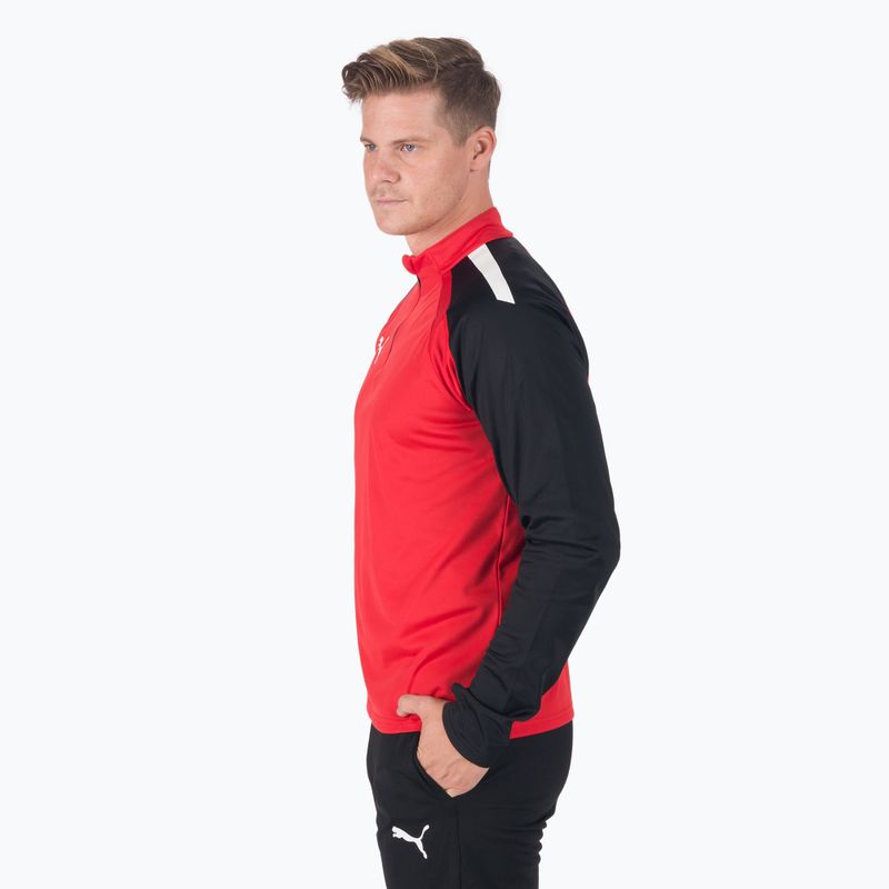 Bluza męska PUMA Teamliga 1/4 Zip Top red/puma black 3