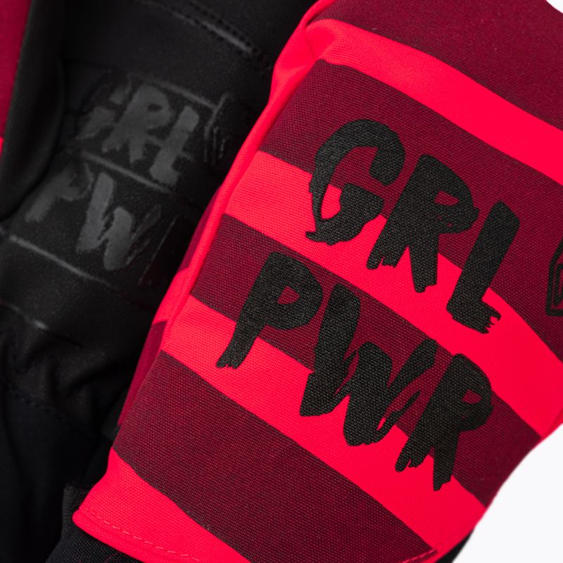 Rękawice narciarskie dziecięce ZIENER Liwani Aquashield PR Mitten wine red/neon pink 4