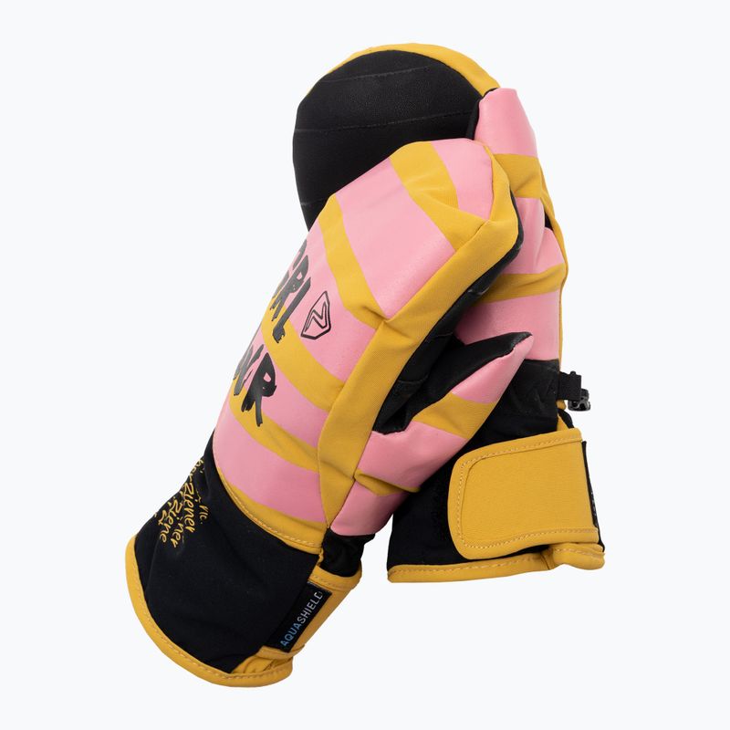 Rękawice narciarskie dziecięce ZIENER Liwani Aquashield PR Mitten golden milk/vanilla pink