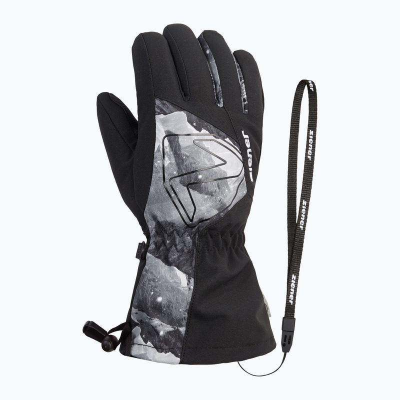 Rękawice narciarskie dziecięce ZIENER Laval Aquashield AW black/grey mountain 2