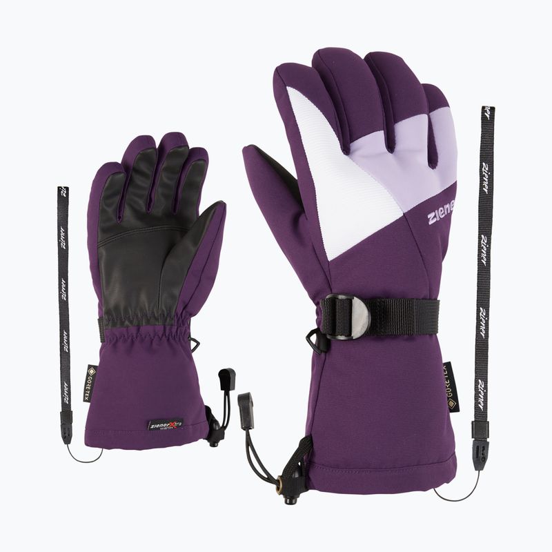 Rękawice narciarskie dziecięce ZIENER Lani GTX dark violet 7