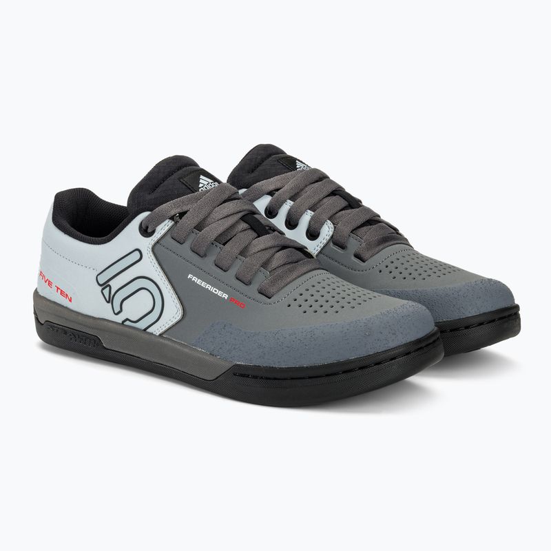 Buty rowerowe platformy męskie adidas FIVE TEN Freerider Pro grey five/ftwr white/halo blue 5