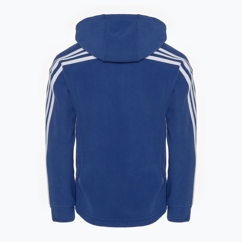 Bluza polarowa dziecięca adidas Future Icons Primegreen 3-Stripes Full-Zip Hooded royal blue/white 2