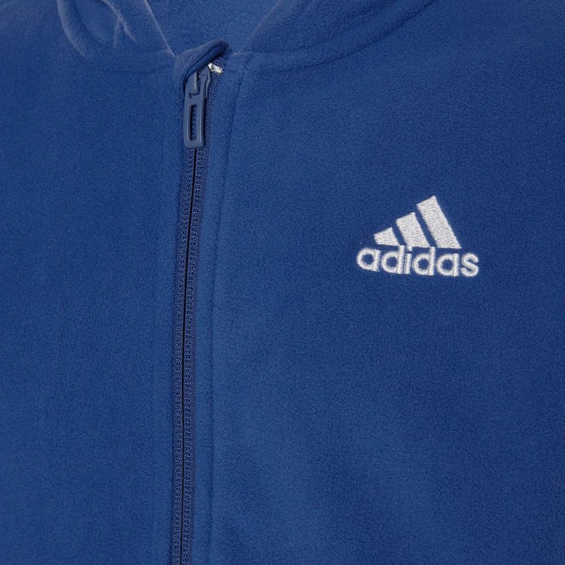 Bluza polarowa dziecięca adidas Future Icons Primegreen 3-Stripes Full-Zip Hooded royal blue/white 3