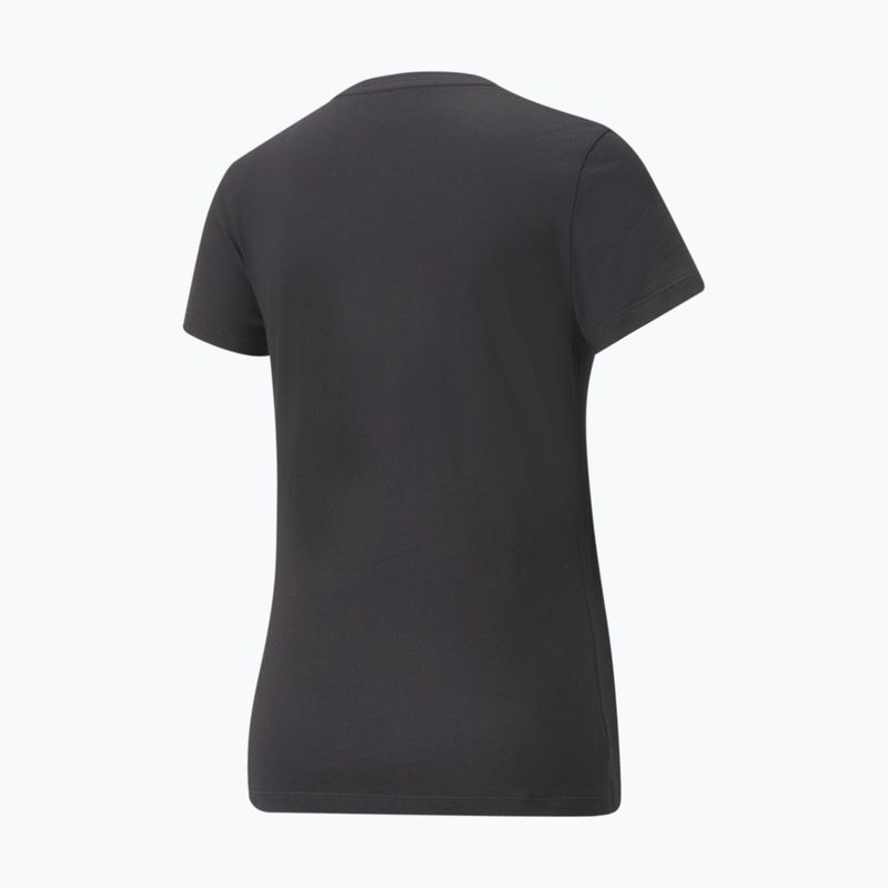 Koszulka damska PUMA ESS+ Metallic Logo Tee puma black/gold foll 5