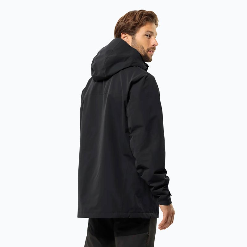 Kurtka przeciwdeszczowa męska Jack Wolfskin Jasper 2L black 2