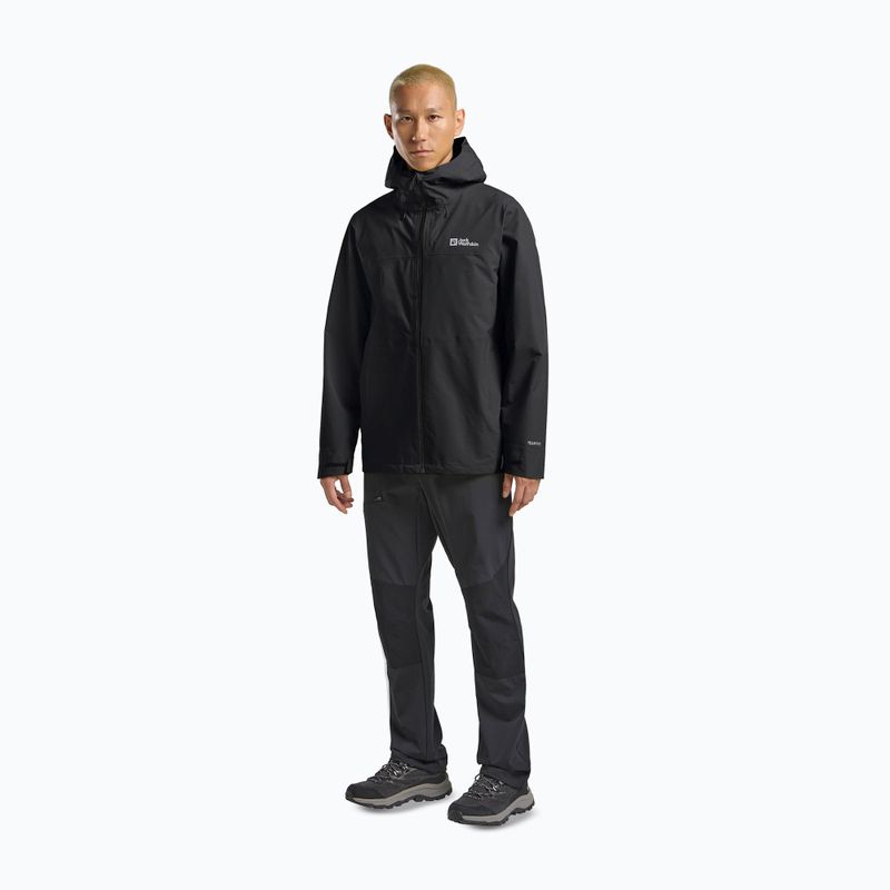 Kurtka przeciwdeszczowa męska Jack Wolfskin Highest Peak 3L black 2