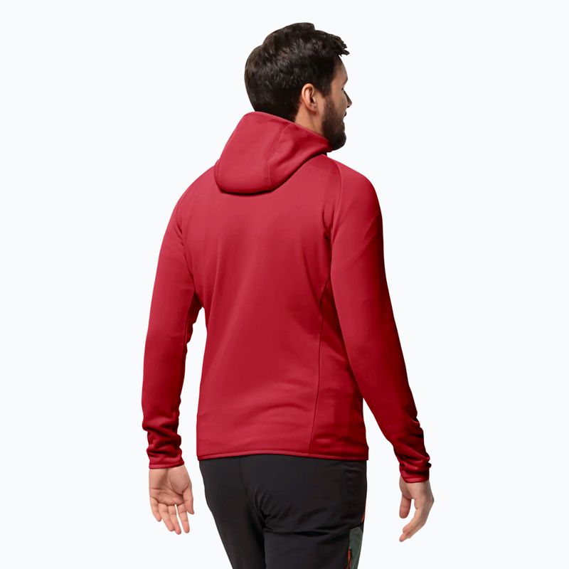 Bluza  polarowa męska Jack Wolfskin Baiselberg Hooded FZ red glow 2