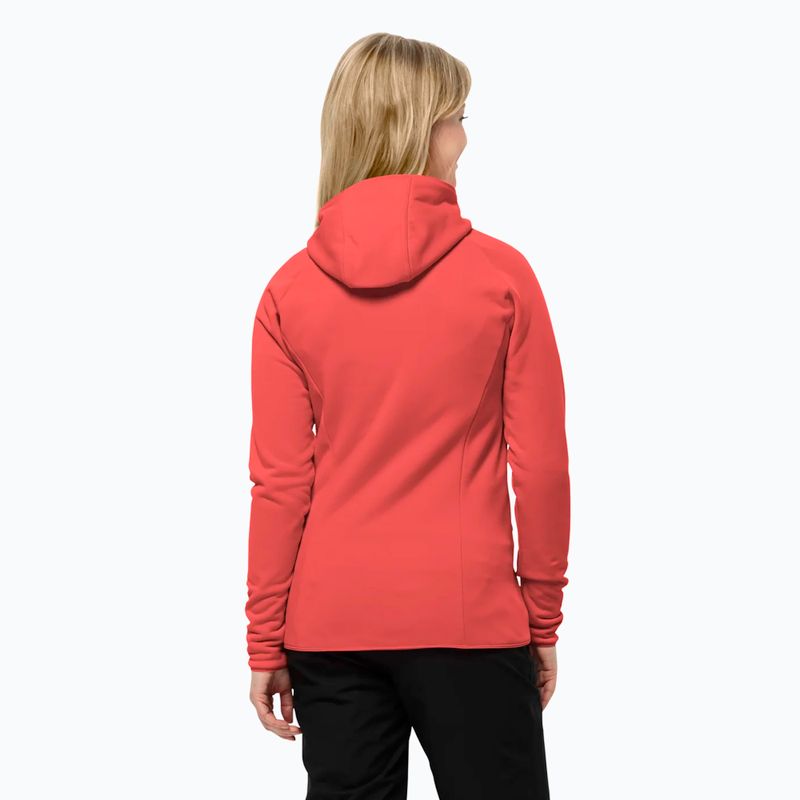 Bluza damska Jack Wolfskin Baiselberg Hooded FZ vibrant red 2