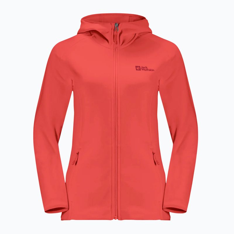 Bluza damska Jack Wolfskin Baiselberg Hooded FZ vibrant red 5