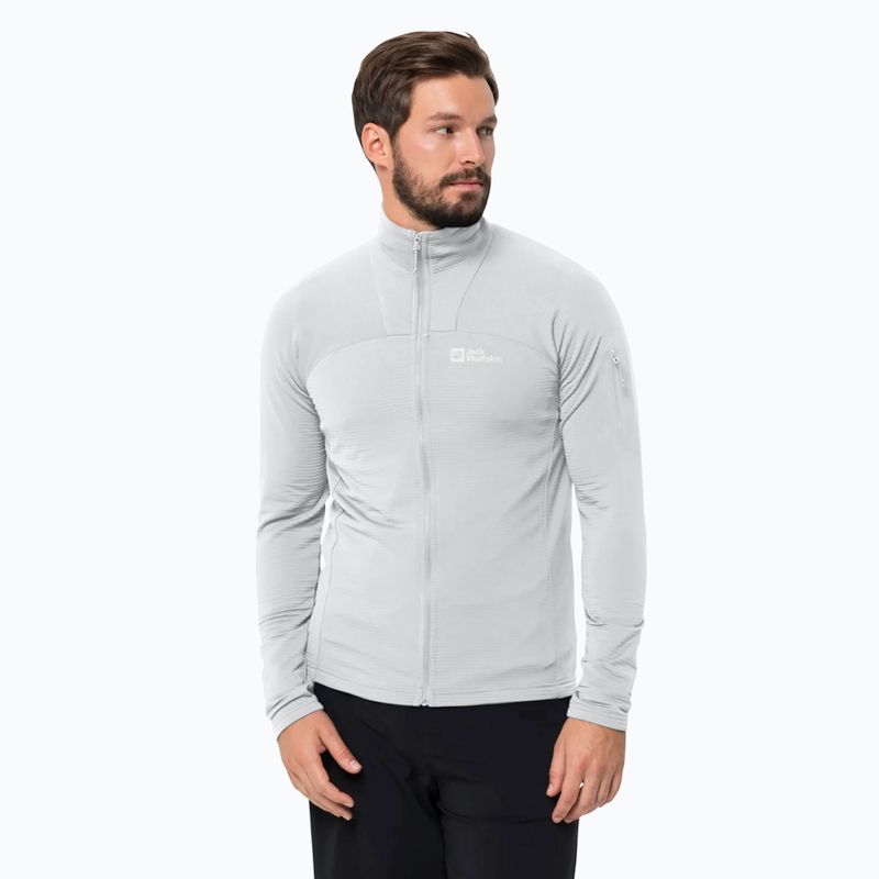 Bluza  trekkingowa męska Jack Wolfskin Prelight FZ cool grey