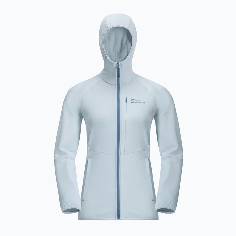 Bluza  polarowa damska Jack Wolfskin Kolbenberg Hooded Fz soft blue 8