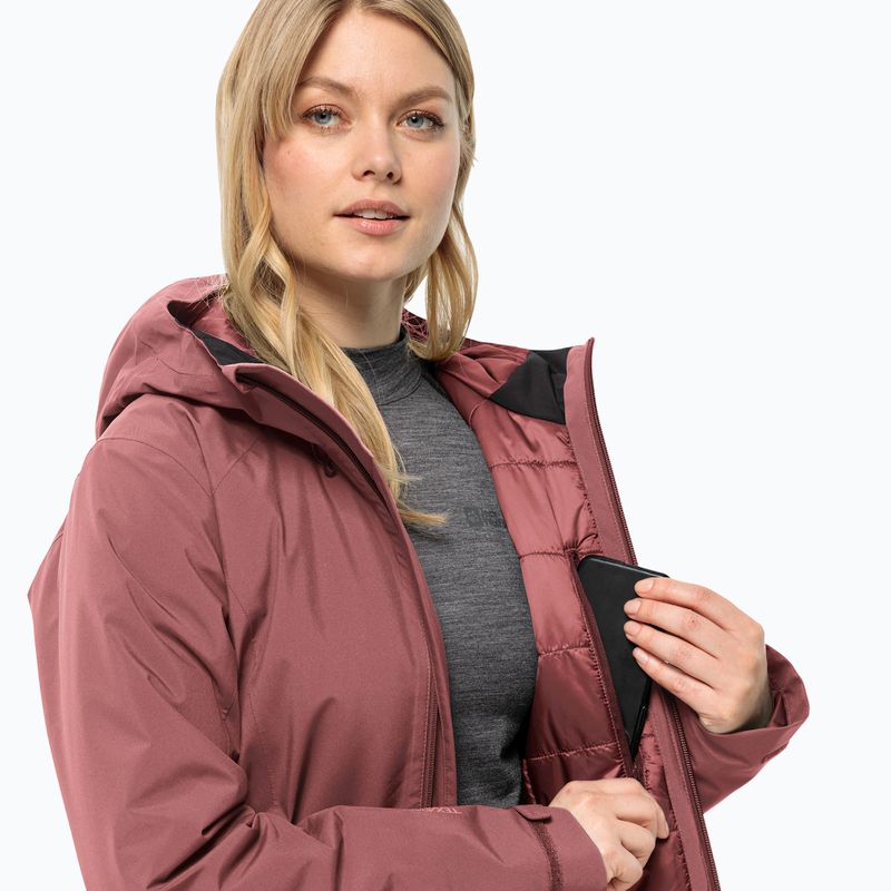 Kurtka ocieplana damska Jack Wolfskin Heidelstein Ins red ochre 5