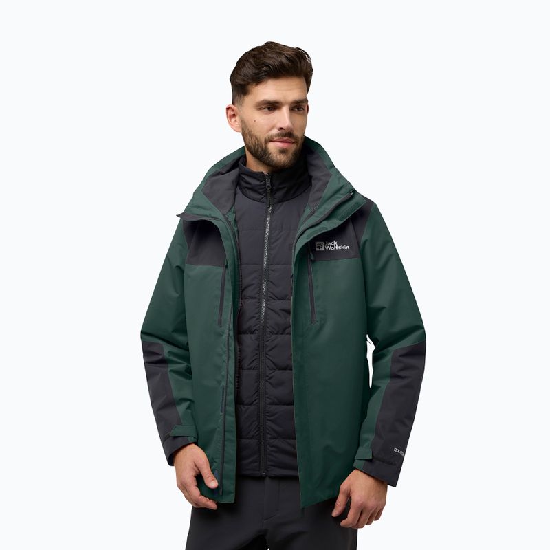 Kurtka 3w1 męska Jack Wolfskin Jasper 3In1 black olive 2