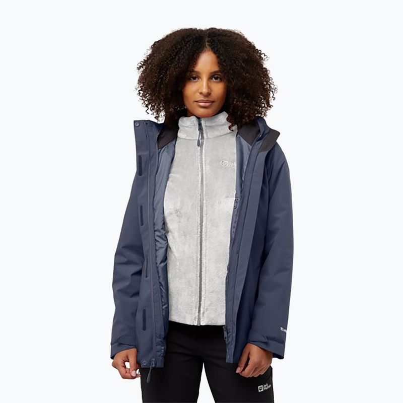 Kurtka 3w1 damska Jack Wolfskin Rotwand 3In1 graphite 3