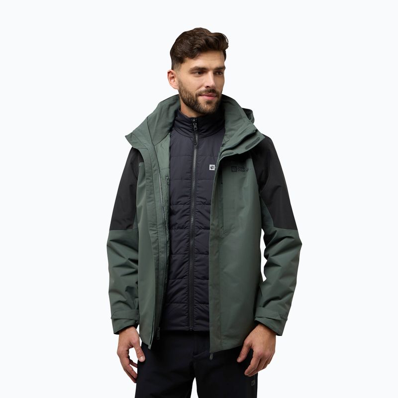 Kurtka 3w1 męska Jack Wolfskin Romberg 3In1 slate green 2