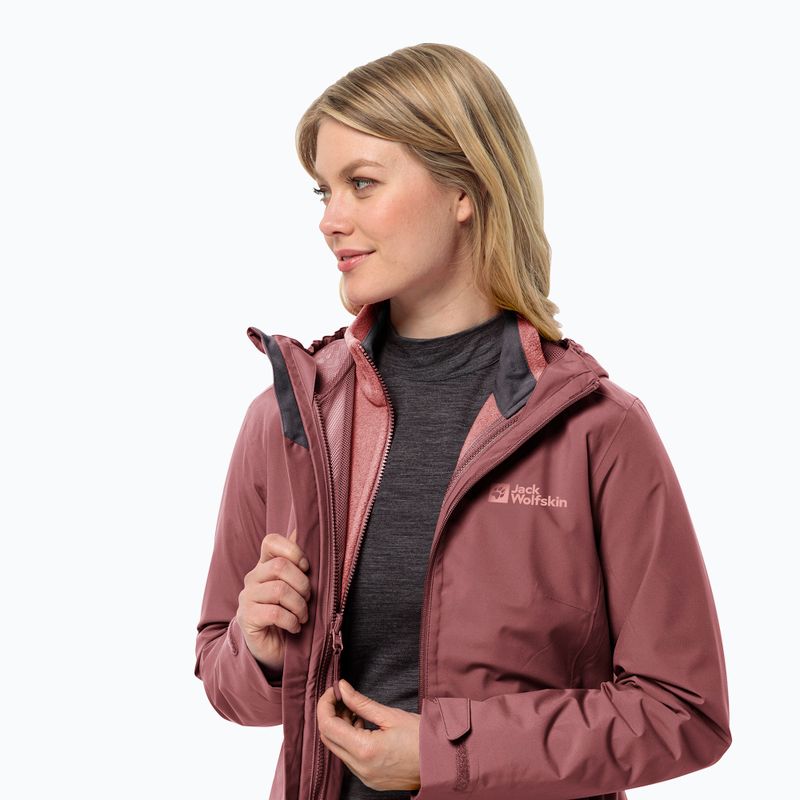 Kurtka 3w1 damska Jack Wolfskin Moonrise 3In1 red ochre 4