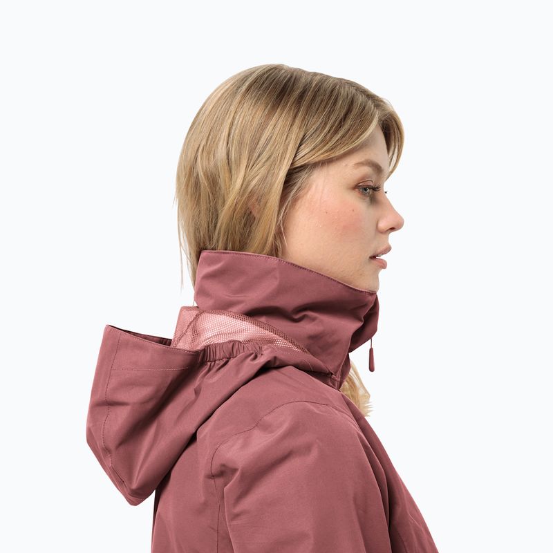 Kurtka przeciwdeszczowa damska Jack Wolfskin Stormy Point 2L red ochre 3