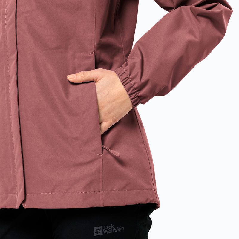 Kurtka przeciwdeszczowa damska Jack Wolfskin Stormy Point 2L red ochre 5
