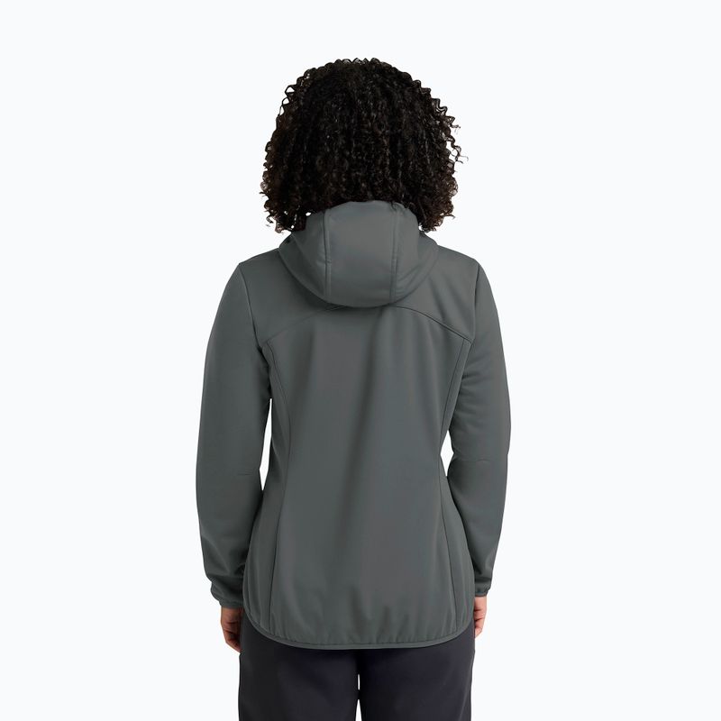 Kurtka softshell damska Jack Wolfskin Windhain Hoody slate green 3