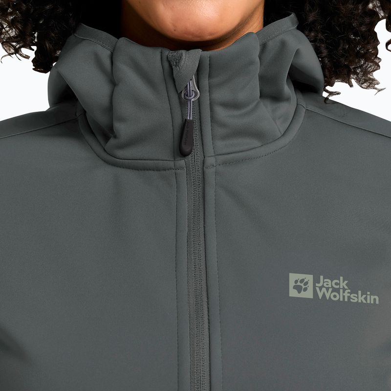 Kurtka softshell damska Jack Wolfskin Windhain Hoody slate green 4