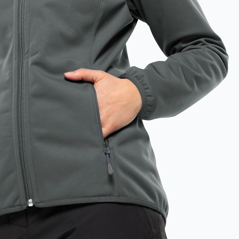 Kurtka softshell damska Jack Wolfskin Windhain Hoody slate green 5