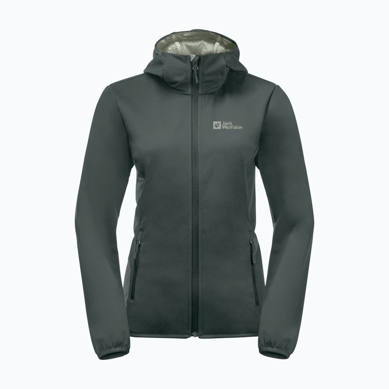 Kurtka softshell damska Jack Wolfskin Windhain Hoody slate green 8