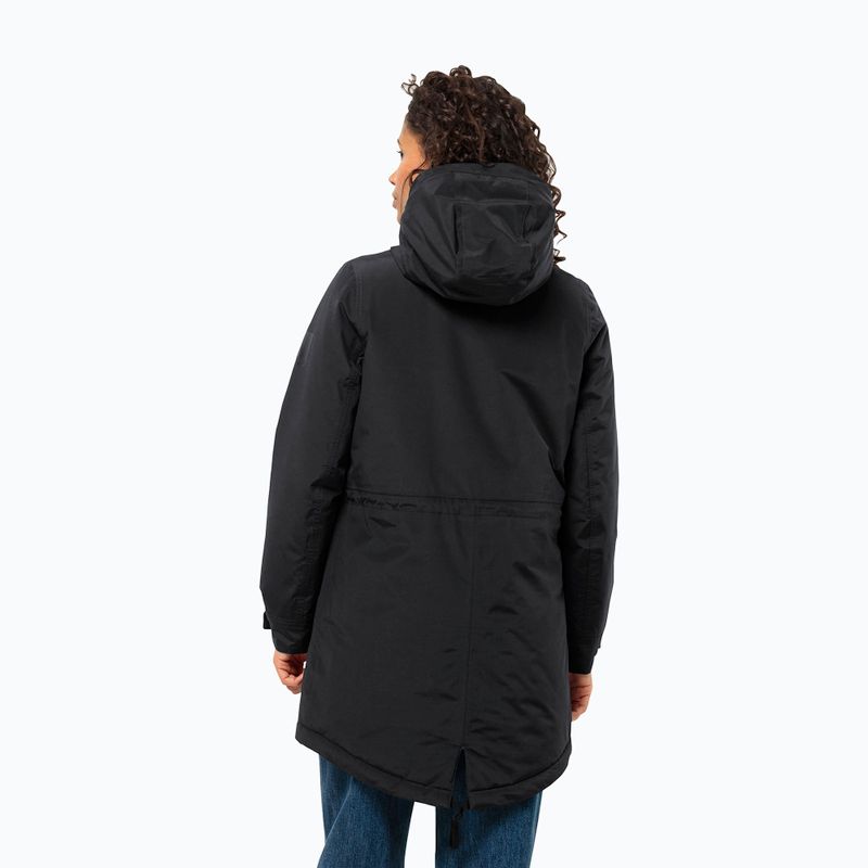 Kurtka zimowa damska Jack Wolfskin Talforst Parka black 2