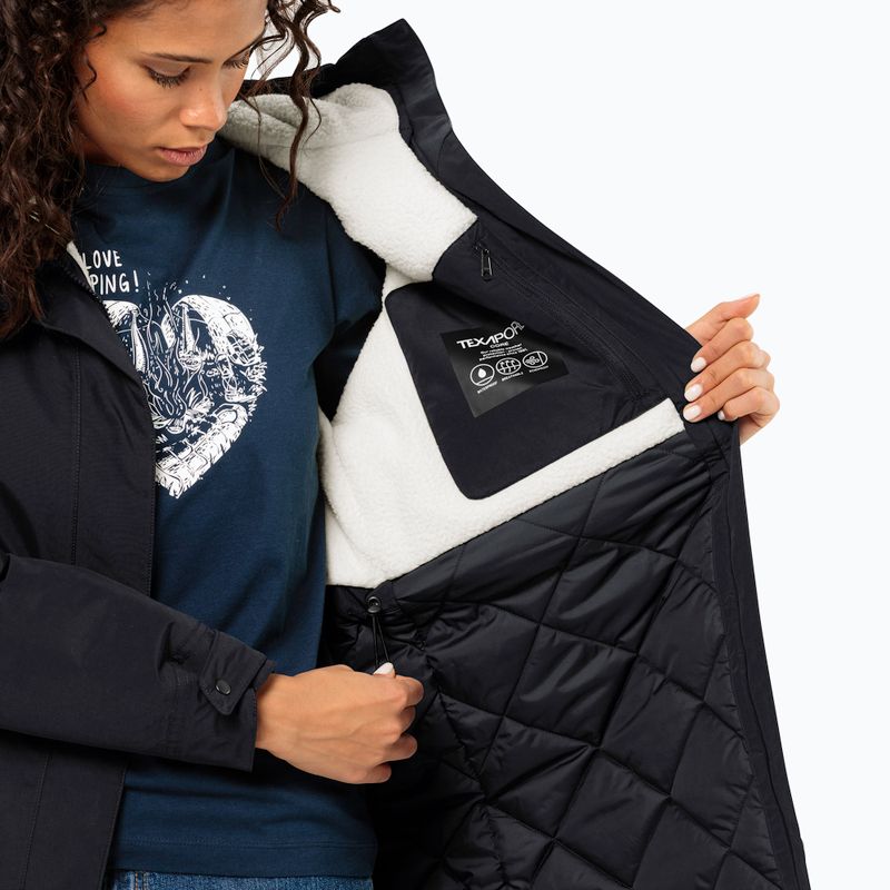 Kurtka zimowa damska Jack Wolfskin Talforst Parka black 5