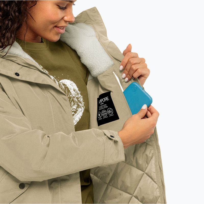 Kurtka zimowa damska Jack Wolfskin Talforst Parka anis 4