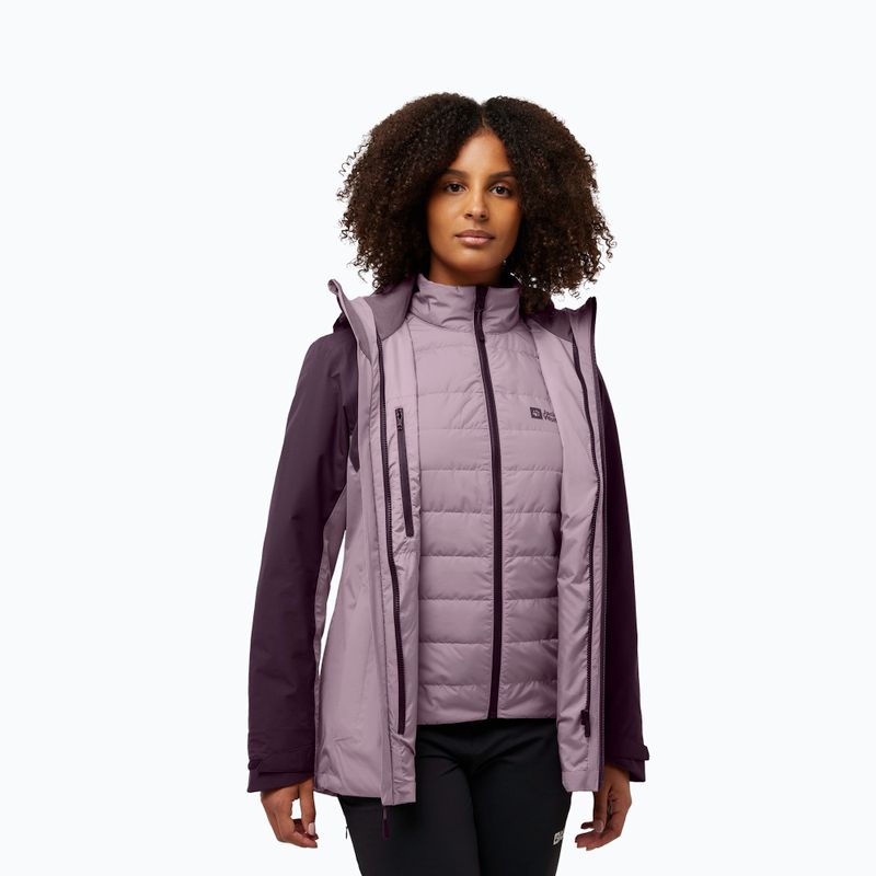 Kurtka 3w1 damska Jack Wolfskin Hunberg wild blossom 3